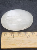 Large Selenite Palmstone - High Polish Silk Spar Meditation Stone P.S every stone is different