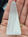 Natural Selenite Tower - Polished Satin Spar Crystal Skyscraper P.S  every stone is different
