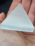 Genuine Selenite Pyramid - Shimmering White Luminous Crystal Decor P.S every stone is different