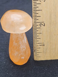 Peach Selenite Mushroom Decor - Hand-Polished Orange Satin Spar Crystal. P.S every stone is different
