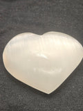 Polished Selenite Heart Shape - Large Satin Spar Worry Stone. P.S every stone is different