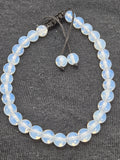 Luminous Opalite Bracelet - Polished Sea Opal Beads with Adjustable Cord. P.S not every rock is the same.