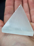Genuine Selenite Pyramid - Shimmering White Luminous Crystal Decor P.S every stone is different