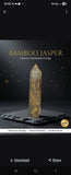 Authentic Bamboo Jasper Tower | Root & Heart Chakra Grounding Crystal Point – Natural Healing Stone)