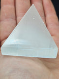 Genuine Selenite Pyramid - Shimmering White Luminous Crystal Decor P.S every stone is different
