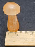 Peach Selenite Mushroom Decor - Hand-Polished Orange Satin Spar Crystal. P.S every stone is different