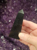 Black Shungite Crystal Tower – Powerful EMF Protection, Energy Cleansing & Root Chakra Balance