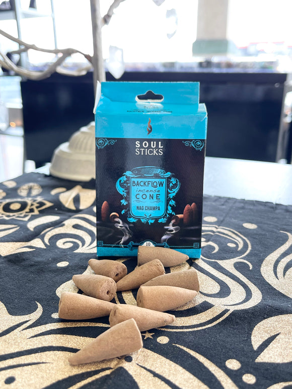 Soul Sticks Backflow Incense Cones-Nag Champa