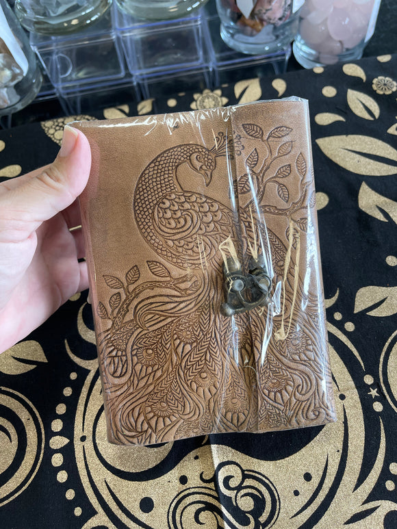 Leather Peacock Notebook