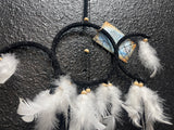 Triple Moon White Feather Dreamcatcher