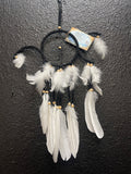 Triple Moon White Feather Dreamcatcher