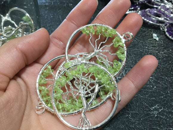 Peridot Tree of Life Necklace